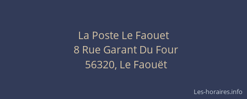 La Poste Le Faouet