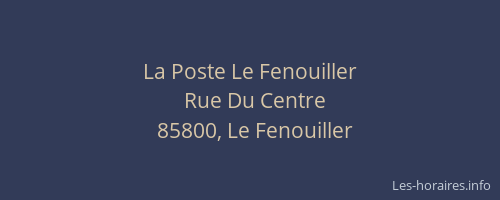 La Poste Le Fenouiller