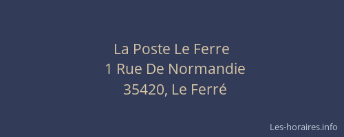 La Poste Le Ferre