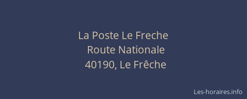 La Poste Le Freche