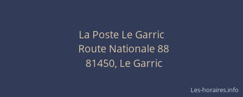 La Poste Le Garric