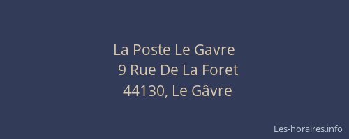 La Poste Le Gavre
