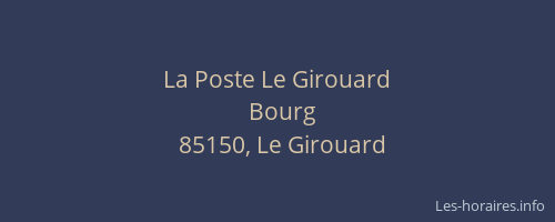 La Poste Le Girouard