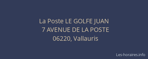 La Poste LE GOLFE JUAN