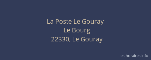 La Poste Le Gouray