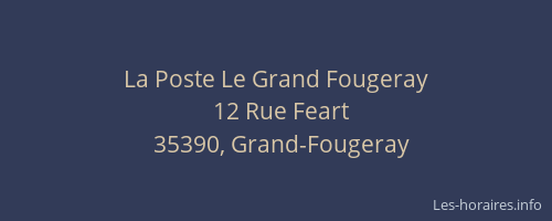 La Poste Le Grand Fougeray