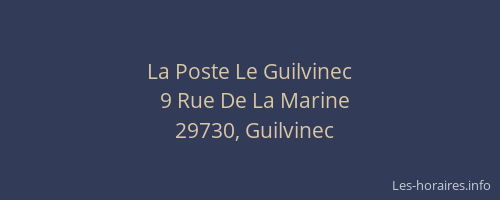 La Poste Le Guilvinec