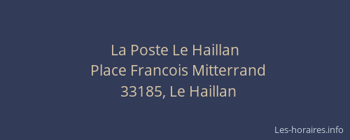 La Poste Le Haillan