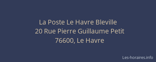 La Poste Le Havre Bleville