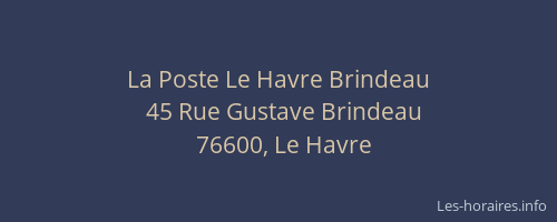 La Poste Le Havre Brindeau
