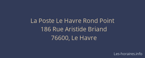 La Poste Le Havre Rond Point