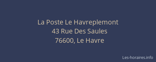 La Poste Le Havreplemont