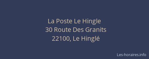 La Poste Le Hingle
