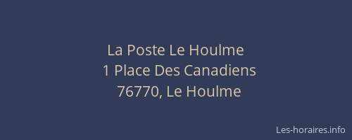 La Poste Le Houlme