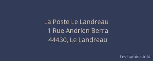 La Poste Le Landreau