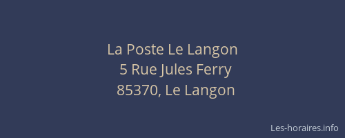 La Poste Le Langon