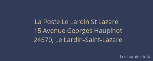 La Poste Le Lardin St Lazare