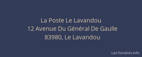 La Poste Le Lavandou
