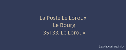 La Poste Le Loroux