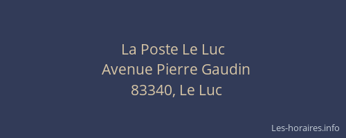 La Poste Le Luc