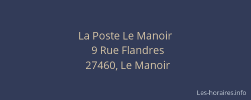 La Poste Le Manoir