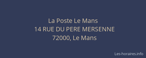 La Poste Le Mans