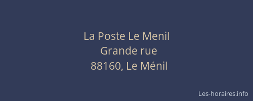 La Poste Le Menil