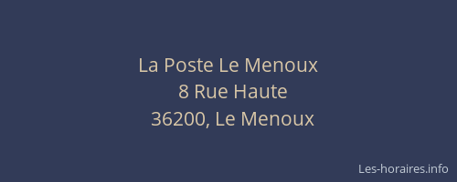 La Poste Le Menoux