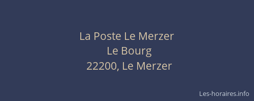 La Poste Le Merzer