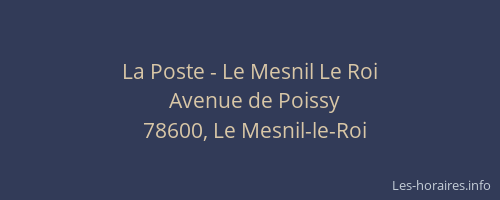 La Poste - Le Mesnil Le Roi