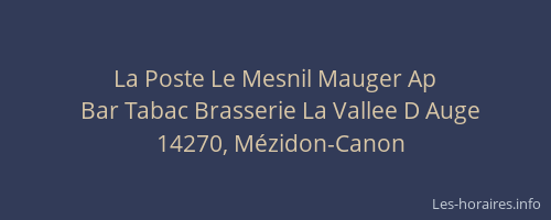 La Poste Le Mesnil Mauger Ap