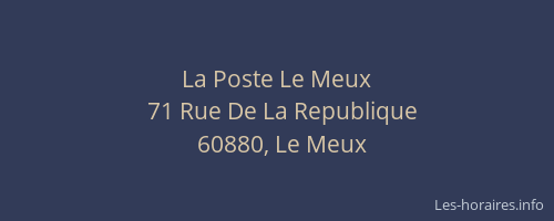 La Poste Le Meux