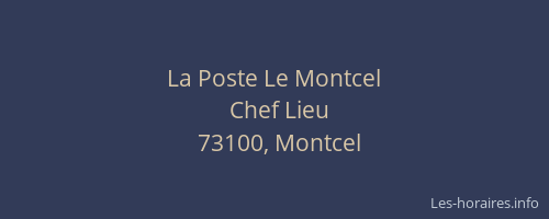 La Poste Le Montcel
