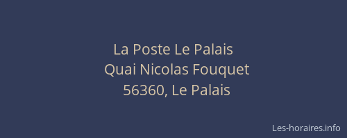La Poste Le Palais