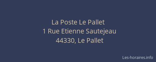 La Poste Le Pallet