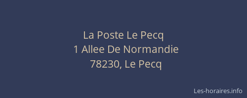 La Poste Le Pecq