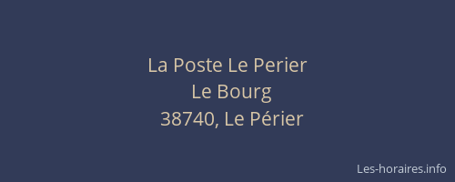 La Poste Le Perier