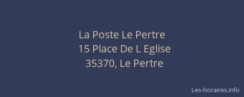 La Poste Le Pertre