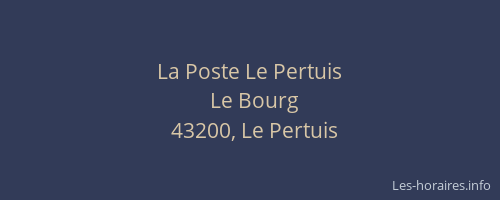 La Poste Le Pertuis