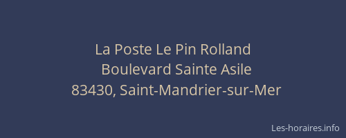 La Poste Le Pin Rolland
