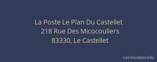 La Poste Le Plan Du Castellet