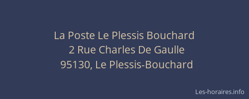 La Poste Le Plessis Bouchard
