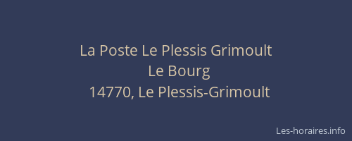 La Poste Le Plessis Grimoult