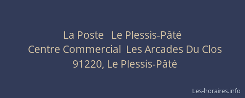 La Poste   Le Plessis-Pâté