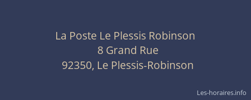 La Poste Le Plessis Robinson
