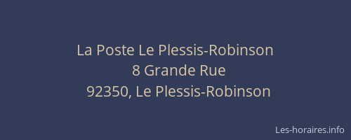 La Poste Le Plessis-Robinson
