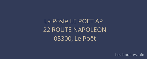 La Poste LE POET AP