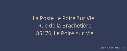La Poste Le Poire Sur Vie