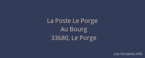 La Poste Le Porge