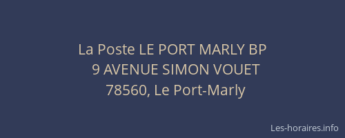 La Poste LE PORT MARLY BP